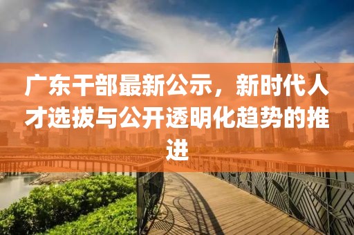 广东干部最新公示，新时代人才选拔与公开透明化趋势的推进