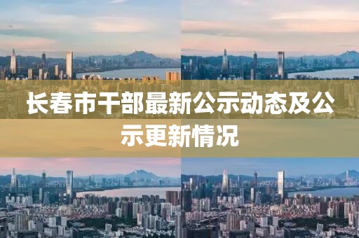 长春市干部最新公示动态及公示更新情况