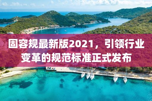 固容规最新版2021，引领行业变革的规范标准正式发布