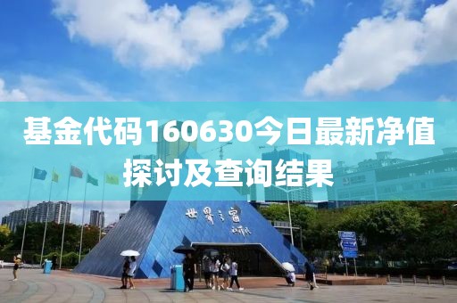 基金代码160630今日最新净值探讨及查询结果