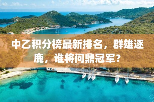 中乙积分榜最新排名，群雄逐鹿，谁将问鼎冠军？