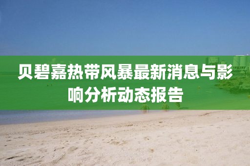 贝碧嘉热带风暴最新消息与影响分析动态报告