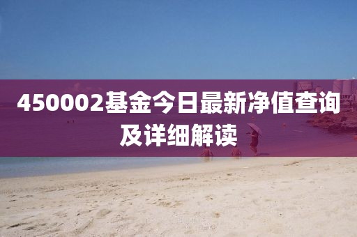 450002基金今日最新净值查询及详细解读