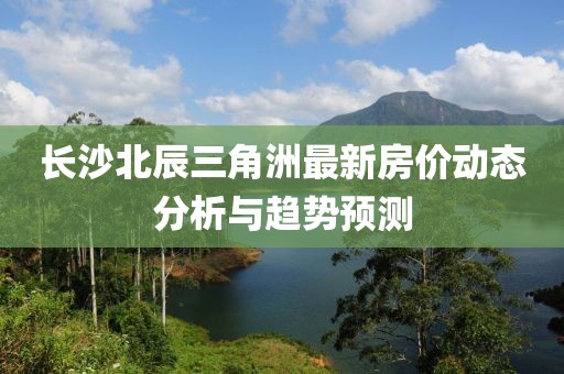 长沙北辰三角洲最新房价动态分析与趋势预测